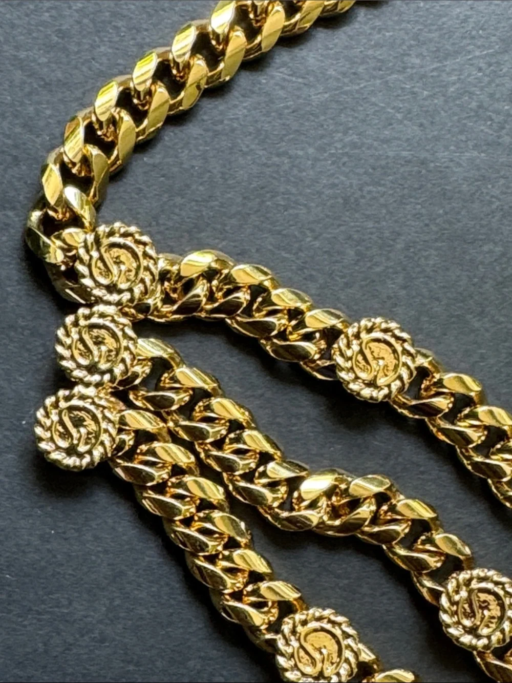 St. John Vintage Gold Chain Link Belt
